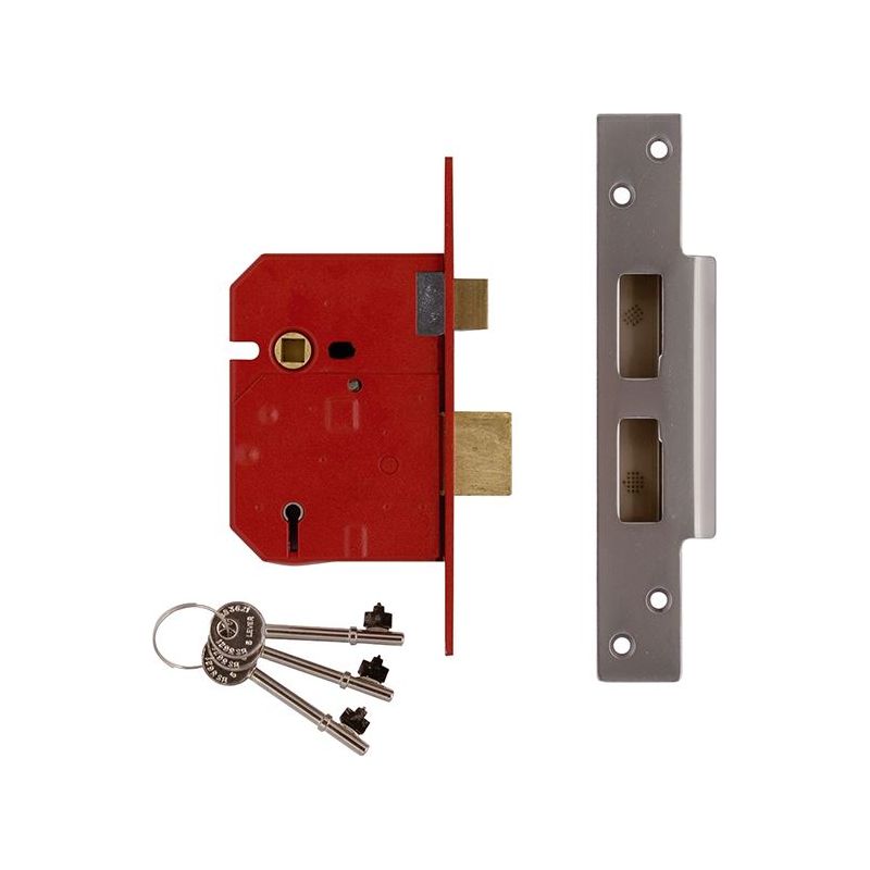 Union 2234E 5 Lever BS Mortice Sashlock Plated Brass Finish 79.5mm 3in Box UNION - RockBottom Northampton