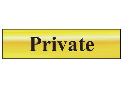 Scan Private - Polished Brass Effect 200 x 50mm Scan - RockBottom Nothampton