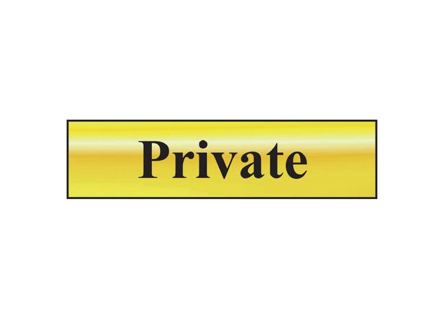 Scan Private - Polished Brass Effect 200 x 50mm Scan - RockBottom Nothampton