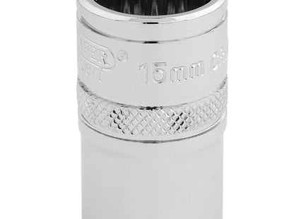 Draper HI-TORQ 12 Point Socket, 1/2" Sq. Dr., 15mm 33136 Draper - Town Tools 