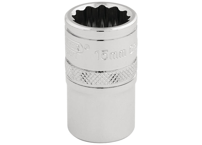Draper HI-TORQ 12 Point Socket, 1/2" Sq. Dr., 15mm 33136 Draper - Town Tools 