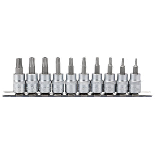 Draper TX-STAR Security Socket Bit Set, 3/8" Sq. Dr., 48mm (10 Piece) Draper - Town Tools