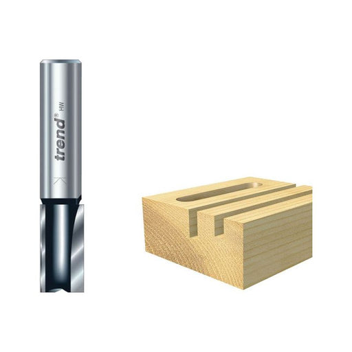 Trend TR12 x 1/4 TCT Two Flute Cutter Long Shank 12 x 19mm Trend - RockBottom Northampton