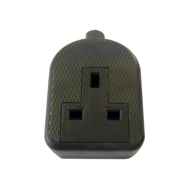 Dencon Trailing Socket 13A 1-Gang Black Dencon - RockBottom Northampton