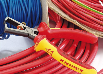 Draper Knipex 11 08 160UKSBE VDE Fully Insulated Wire Stripping Pliers, 160mm Draper - Town Tools 