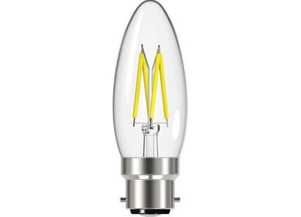 Energizer® LED BC (B22) Candle Filament Non-Dimmable Bulb, Warm White 470 lm 4W Energizer® - RockBottom Northamptin