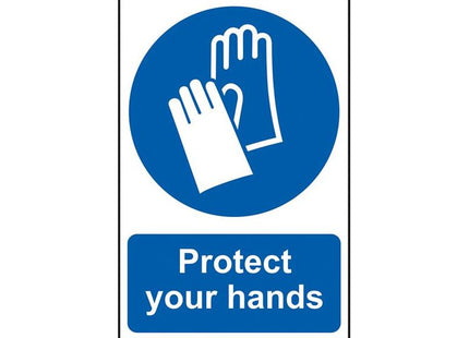 Scan Protect Your Hands - PVC Sign 200 x 300mm Scan - RockBottom Nothampton