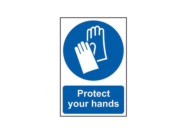 Scan Protect Your Hands - PVC Sign 200 x 300mm Scan - RockBottom Nothampton