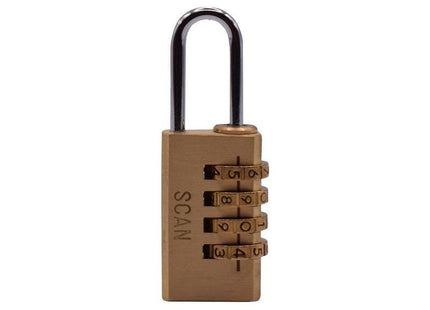 Scan Brass Combination Padlock 20mm Scan - RockBottom Nothampton