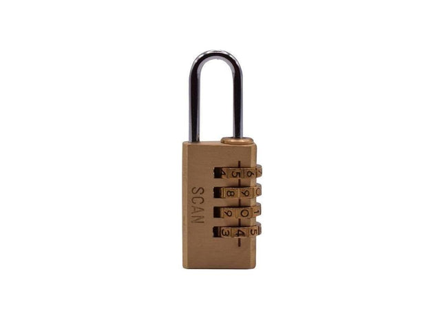Scan Brass Combination Padlock 20mm Scan - RockBottom Nothampton