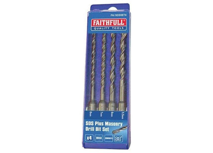 Faithfull SDS Plus Drill Bit Set, 4 Piece Faithfull - RockBottom Northampton