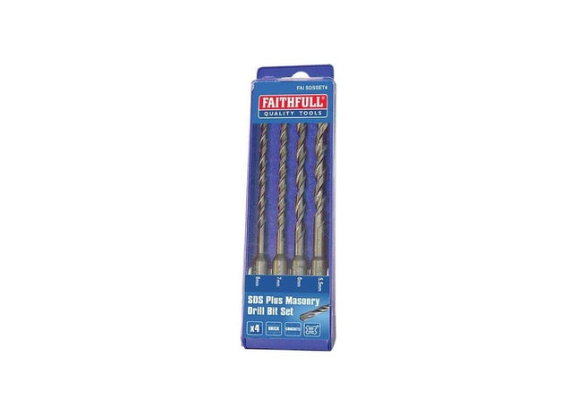 Faithfull SDS Plus Drill Bit Set, 4 Piece Faithfull - RockBottom Northampton
