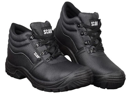 Scan 4 D-Ring Chukka Safety Boots Black UK 8 EUR 42 Scan - RockBottom Nothampton