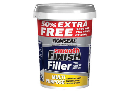 Ronseal Smooth Finish Multipurpose Wall Filler Ready Mixed 600g +50% Ronseal - RockBottom Nothampton