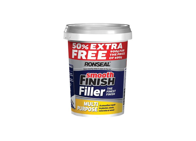 Ronseal Smooth Finish Multipurpose Wall Filler Ready Mixed 600g +50% Ronseal - RockBottom Nothampton