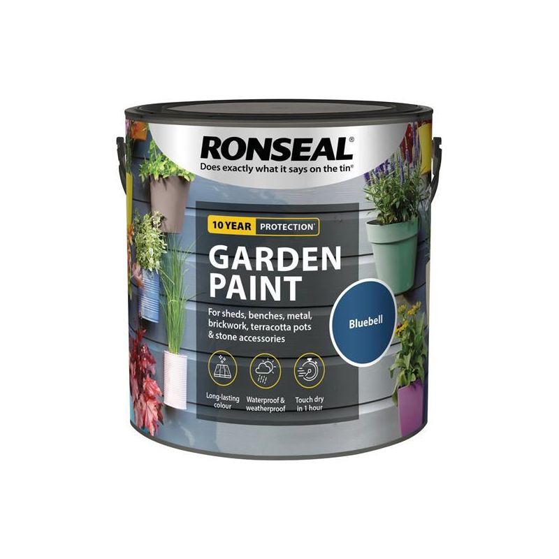 Ronseal Garden Paint Bluebell 2.5 litre Ronseal - RockBottom Nothampton