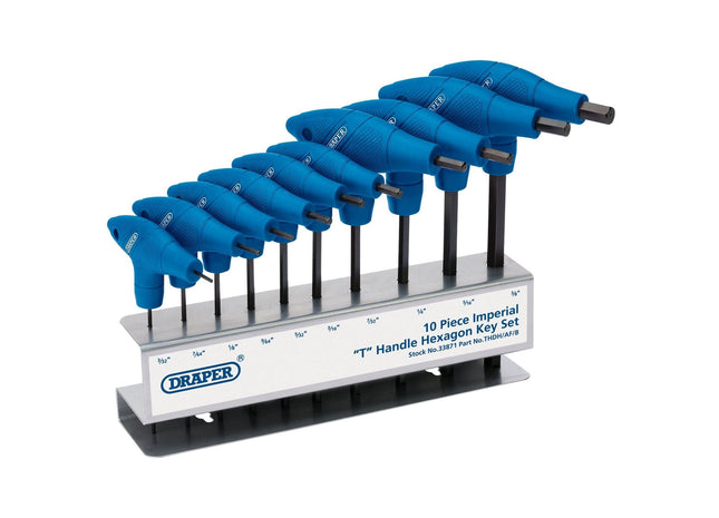 Draper Imperial T-Handle Hex Key Set (10 Piece) 33871 Draper - Town Tools 
