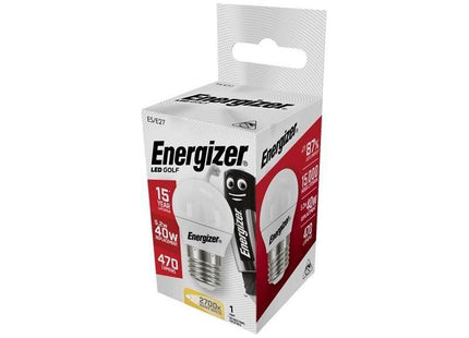 Energizer® LED ES (E27) Opal Golf Non-Dimmable Bulb, Warm White 470 lm 5.2W Energizer® - RockBottom Northamptin