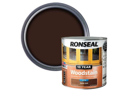 Ronseal 10 Year Woodstain Dark Oak 750ml Ronseal - RockBottom Nothampton
