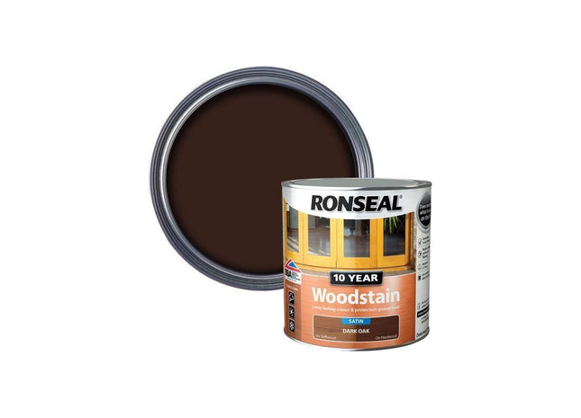 Ronseal 10 Year Woodstain Dark Oak 750ml Ronseal - RockBottom Nothampton