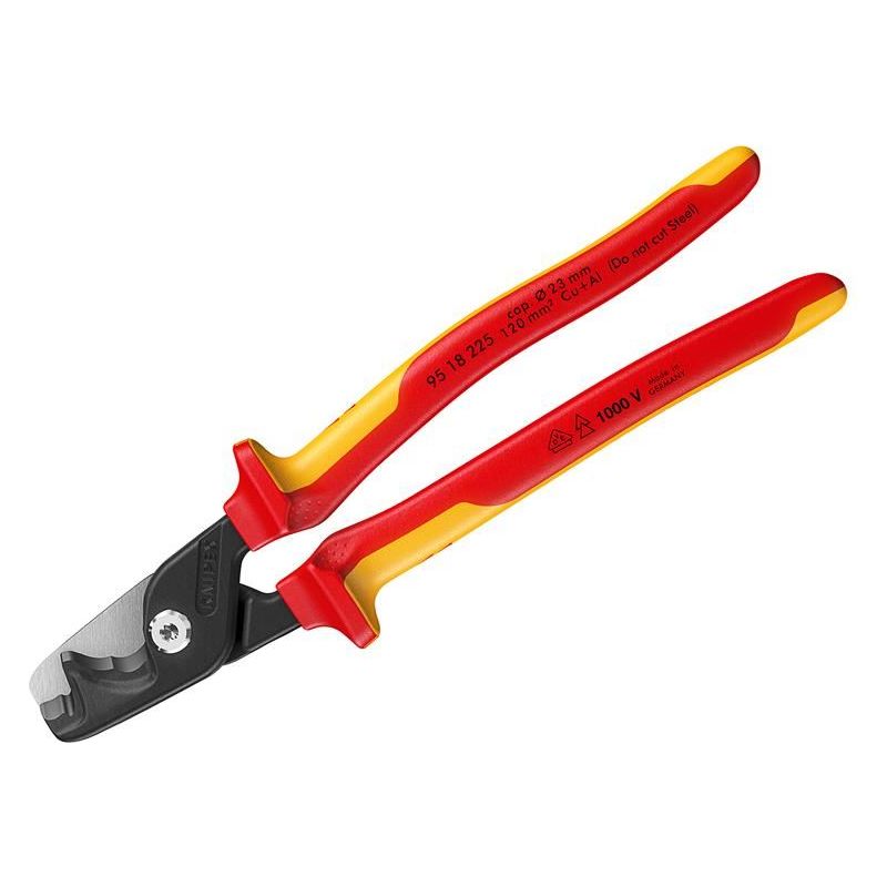 Knipex 95 18 225 VDE StepCut® XL Cable Shears 225mm Knipex - RockBottom Northampton