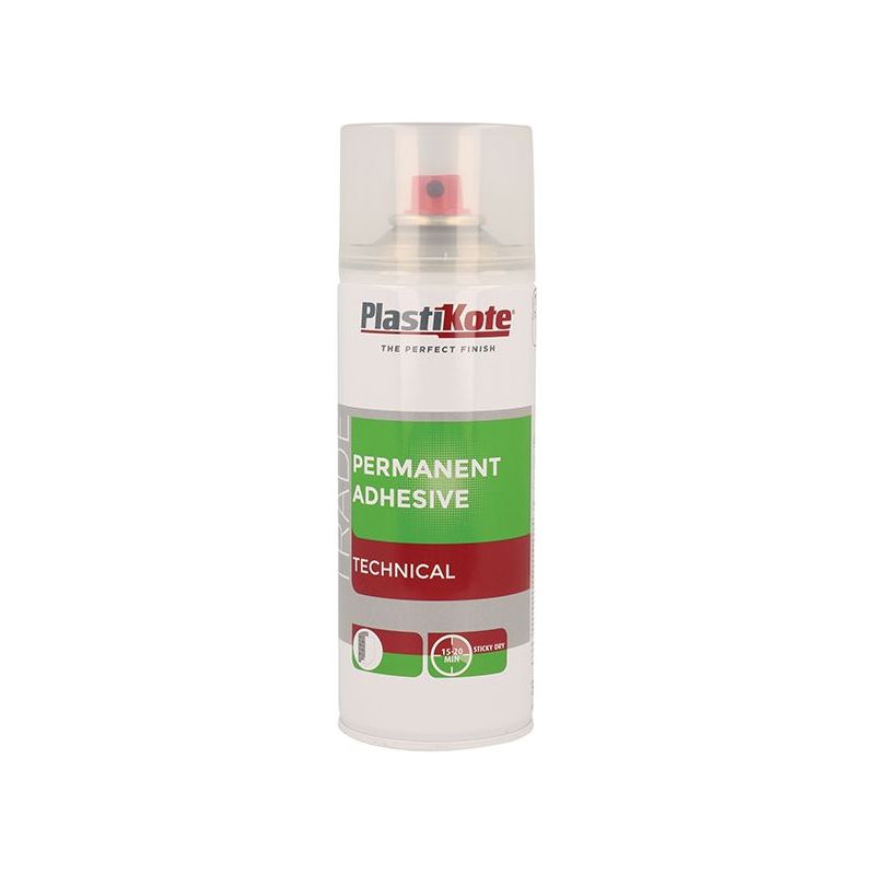 Plastikote Trade Permanent Spray Adhesive 400ml PlastiKote - RockBottom Nothampton