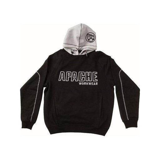 Apache Hooded Sweatshirt Black/Grey - XL (44/46in) Apache - RockBottom Northampton 