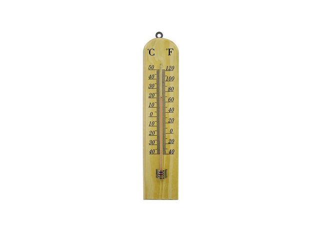 Faithfull Wall Thermometer - Wood 260mm Faithfull - RockBottom Northampton