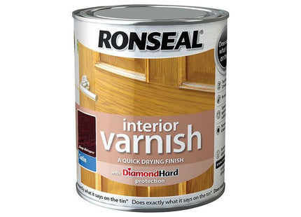Ronseal Interior Varnish Quick Dry Satin Deep Mahogany 250ml Ronseal - RockBottom Nothampton