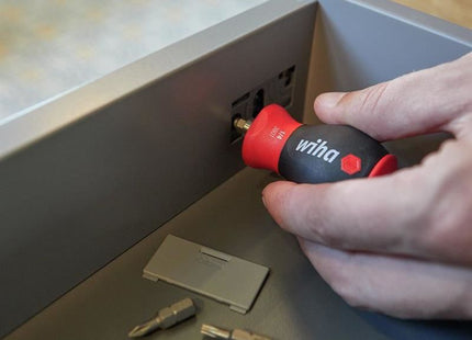 Wiha Magnetic SoftFinish® Stubby Screwdriver with Bit Magazine (PH, PZ) Wiha - RockBottom Northampton