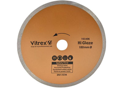 Vitrex Hi Glaze Diamond Blade 180mm Vitrex - RockBottom Northampton