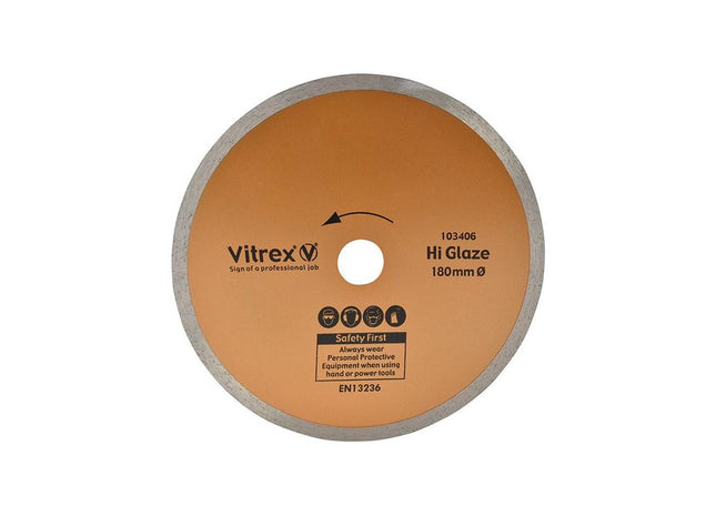 Vitrex Hi Glaze Diamond Blade 180mm Vitrex - RockBottom Northampton
