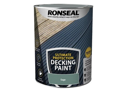 Ronseal Ultimate Protection Decking Paint Sage 5 litre Ronseal - RockBottom Nothampton