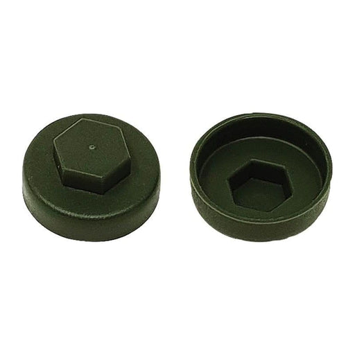 Forgefix TechFast Cover Cap Olive Green 16mm (Pack 100) ForgeFix - RockBottom Northampton
