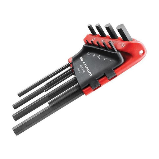 Facom 83H.JP9A Metric Hexagon Key Long Arm Set, 9 Piece Facom - RockBottom Northampton