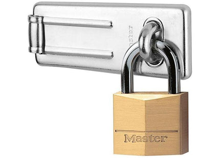 Master Lock Hasp 89mm + Solid Brass Padlock 40mm Master Lock - RockBottom Northampton