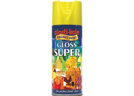 Plastikote Gloss Super Spray Yellow 400ml PlastiKote - RockBottom Nothampton