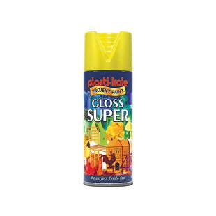 Plastikote Gloss Super Spray Yellow 400ml PlastiKote - RockBottom Nothampton