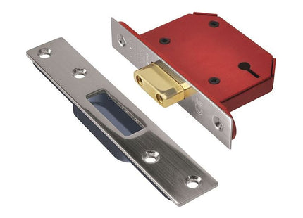 Union StrongBOLT 2103S 3 Lever Mortice Deadlock Stainless Steel 81mm 3in Visi UNION - RockBottom Northampton