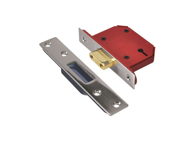 Union StrongBOLT 2103S 3 Lever Mortice Deadlock Stainless Steel 81mm 3in Visi UNION - RockBottom Northampton