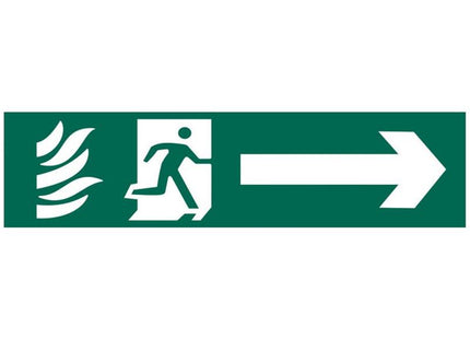 Scan Running Man Arrow Right - PVC Sign 200 x 50mm Scan - RockBottom Nothampton