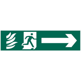 Scan Running Man Arrow Right - PVC Sign 200 x 50mm Scan - RockBottom Nothampton
