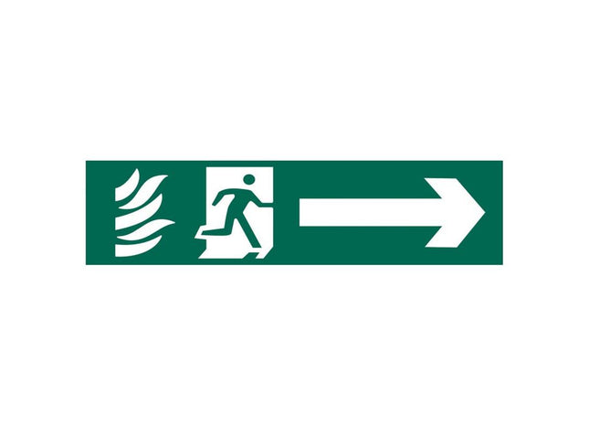 Scan Running Man Arrow Right - PVC Sign 200 x 50mm Scan - RockBottom Nothampton