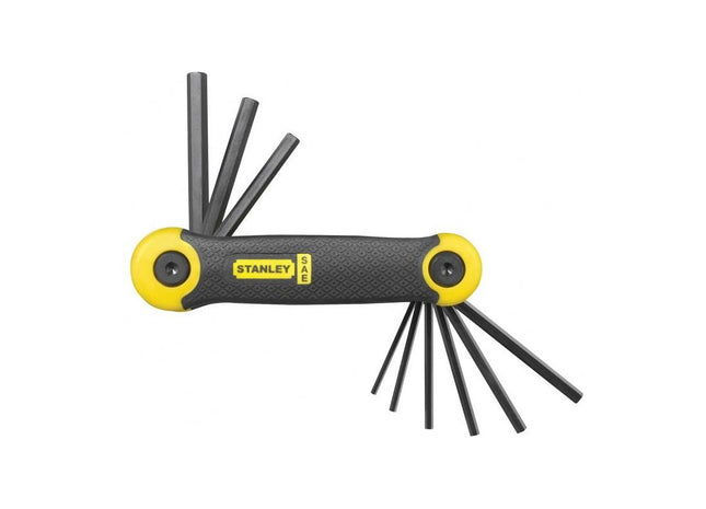 Stanley® Hand Tools Imperial Folding Hexagon Key Set, 9 Piece (5/64 - 1/4in) STANLEY® Hand Tools - RockBottom Nothampton