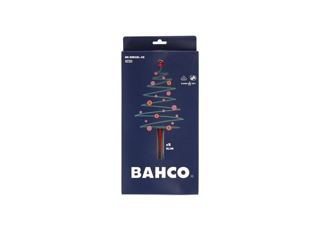Bahco XMAS BE-9882SL ERGO™ Slim VDE Insulated Screwdriver Set, 5 Piece Bahco - RockBottom Northampton