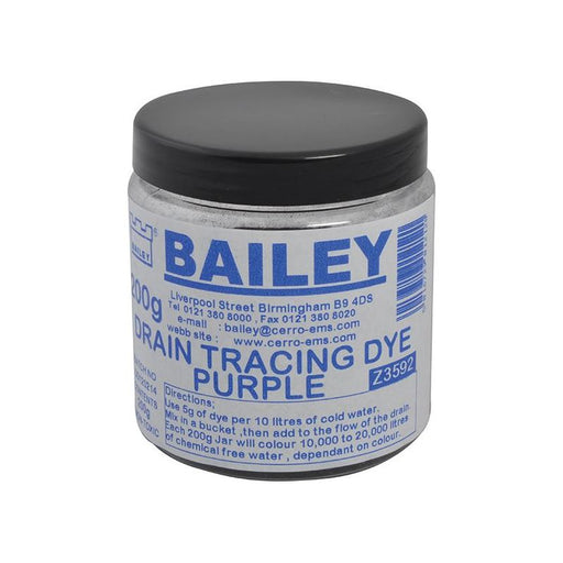 Bailey Products 3592 Drain Tracing Dye - Purple Bailey Products - RockBottom Northampton