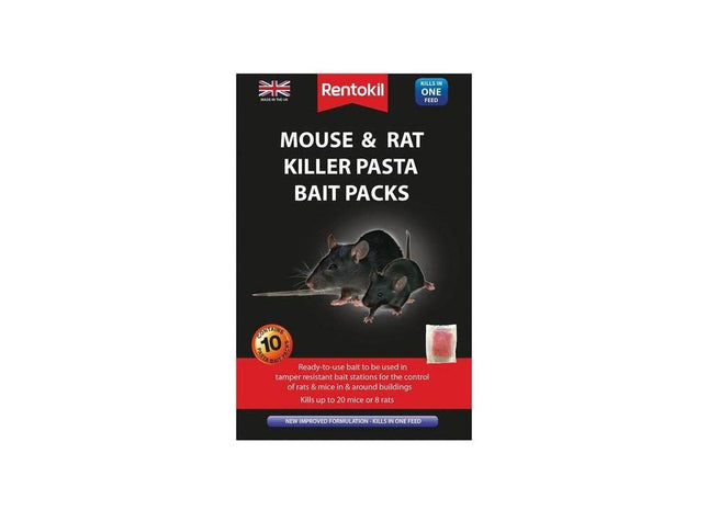 Rentokil Mouse & Rat Killer Pasta Bait (Sachets 10) Rentokil - RockBottom Nothampton