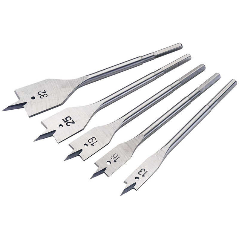 Draper Flat Wood Bit Set, 13 - 32mm (5 Piece) 84451 Draper - Town Tools 