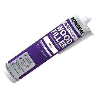Ronseal Multipurpose Wood Filler Cartridge White 310ml Ronseal - RockBottom Nothampton