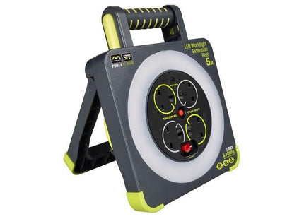 Masterplug Work Light Cable Reel 240V 13A 4-Socket 5m Masterplug - RockBottom Northampton